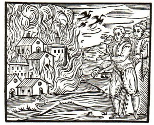 Burning down town Compendium Guazzo 1610